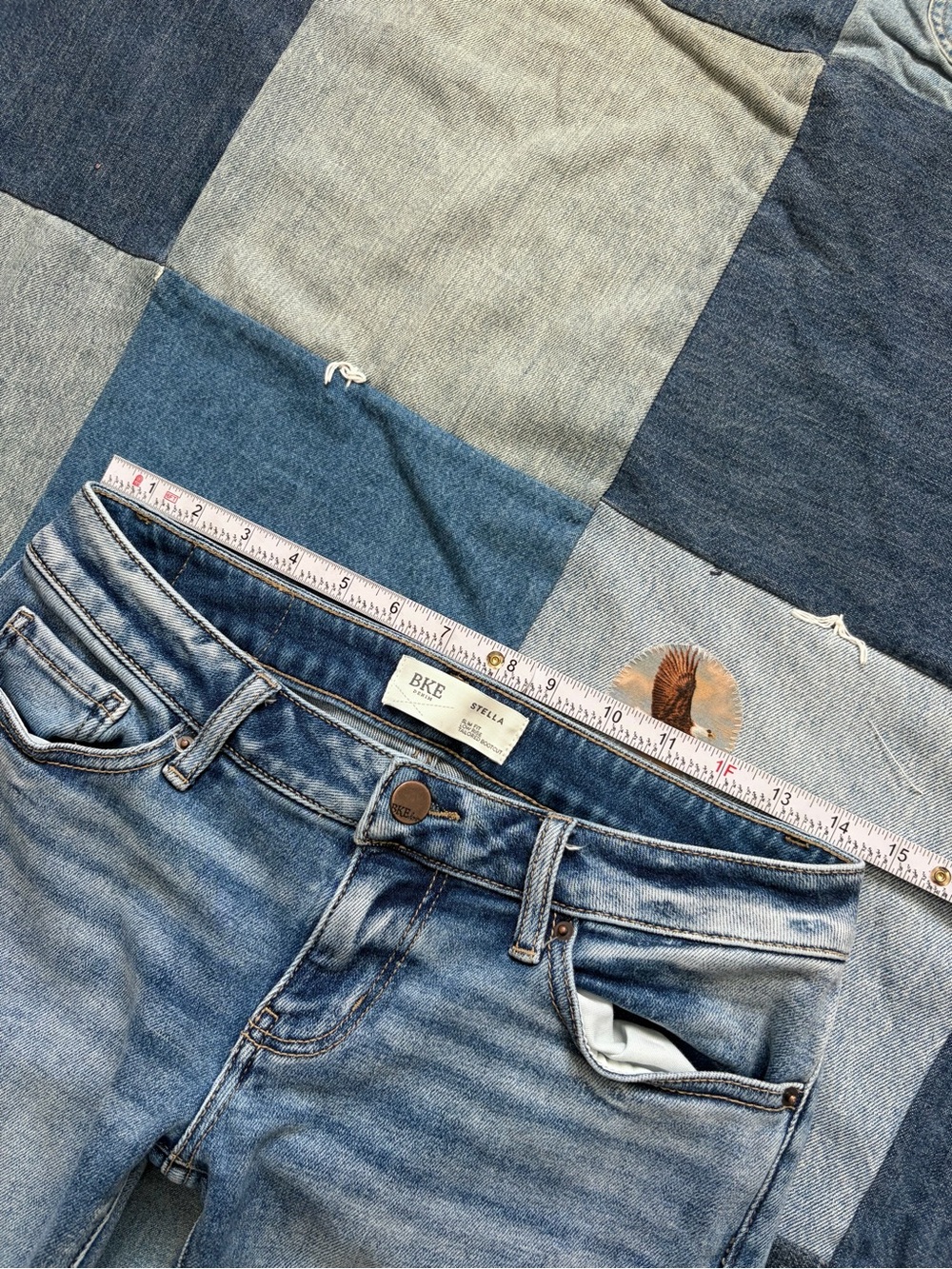 BKE Low Rise Bootcut Stella Jeans Faded Denim Slim Fit Tailored Bootcut 29x33 - Picture 6 of 10